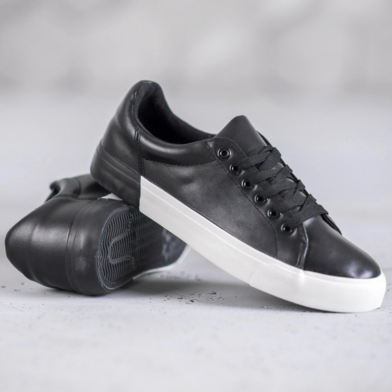 Bestelle Eco bőr cipők fekete 1