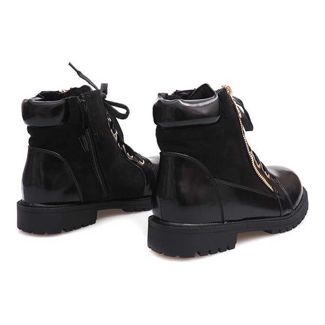 Csizma Fűzős csizma 1551 Fekete 2 Csizma Fűzős csizma 1551 Fekete 2