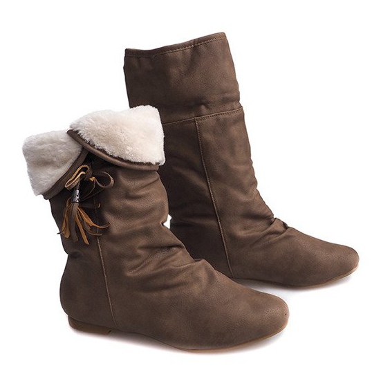 Meleg csizma Saszki XQ38 Khaki színű csizma zöld 1