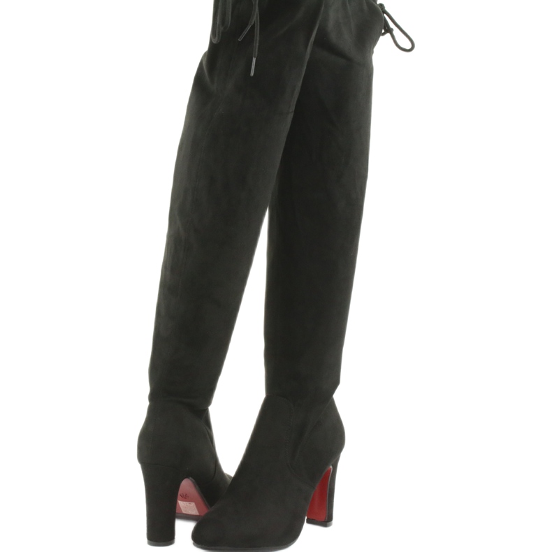 Fekete térdnadrágos csizma Filippo 996 3