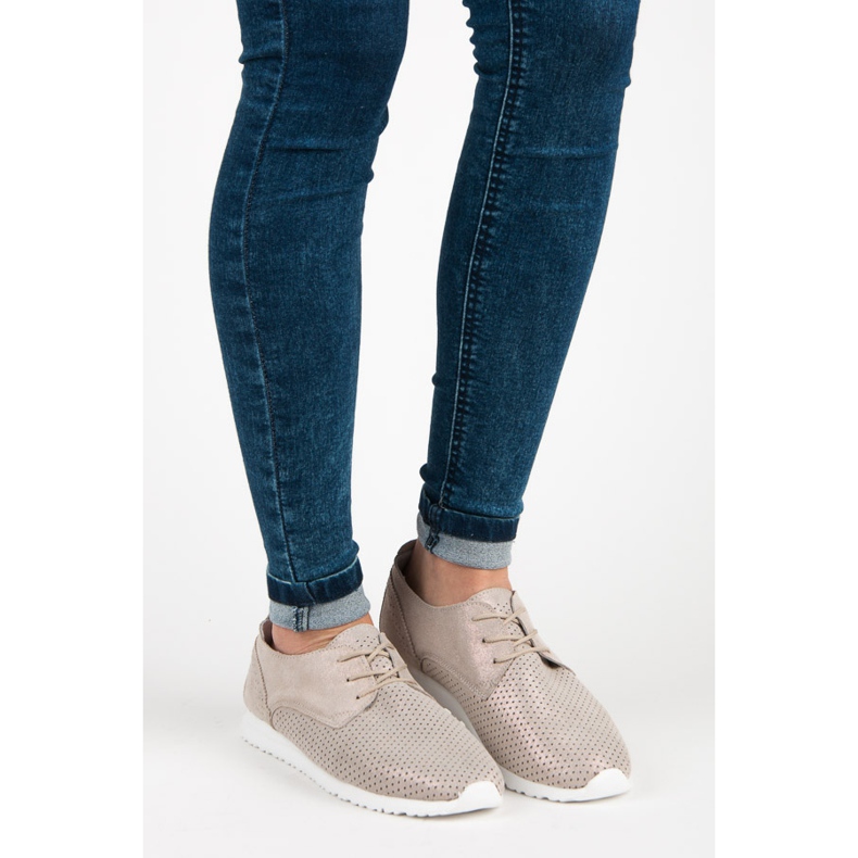 Megkötött VINCEZA cipő sárga 1