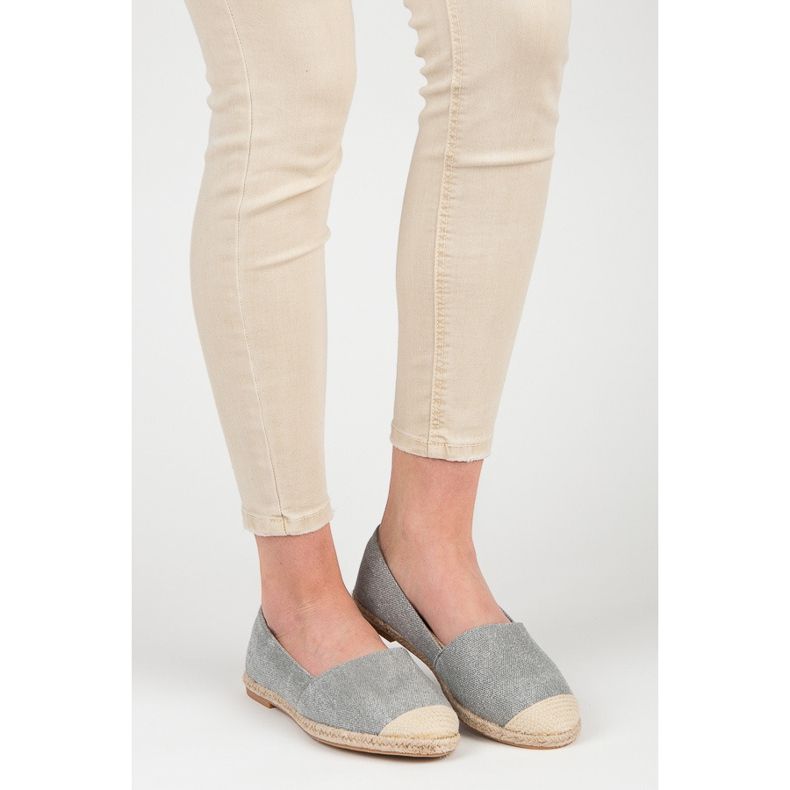 Bestelle Espadrilles csillogással szürke 1 Bestelle Espadrilles csillogással szürke 1