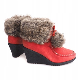 Meleg csizma a ZH227 Wedge -en piros 2