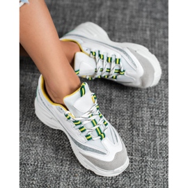 SHELOVET Fehér cipők csillogással 1