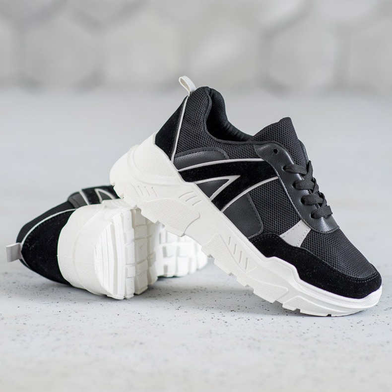 SHELOVET Kötve Lábbeli A Platformon fekete 1