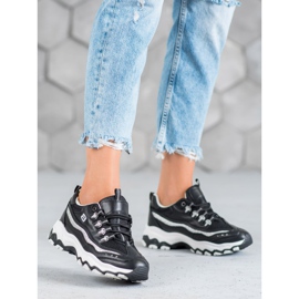 Yes Mile Cipők csillogással fekete 1