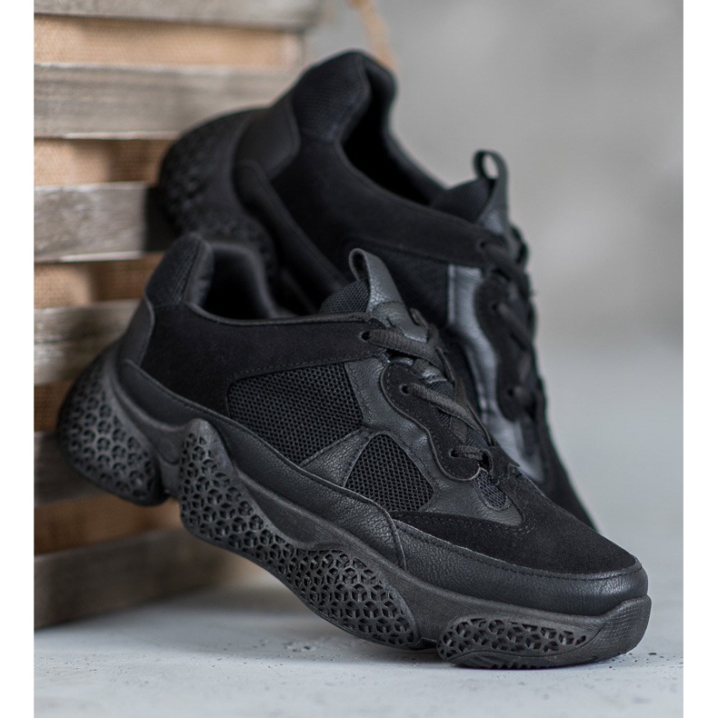 SHELOVET Fekete női cipők 2