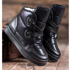 RTX WALK Hócsizma kristályokkal fekete 1