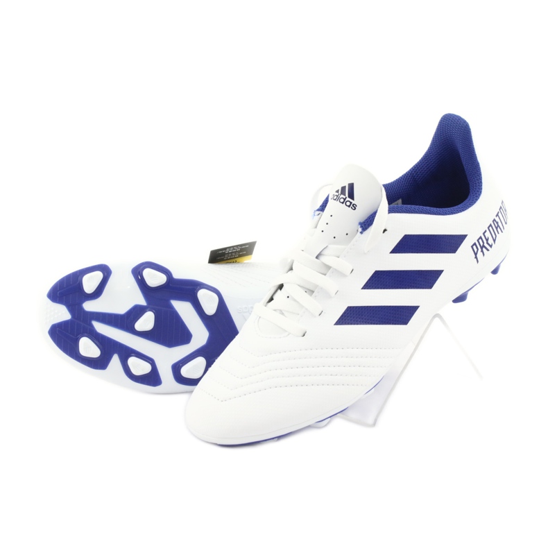 Adidas Predator 19.4 FxG Jr CM8542 futballcipő fehér 4
