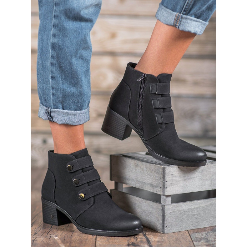 VINCEZA magas sarkú csizma fekete 1