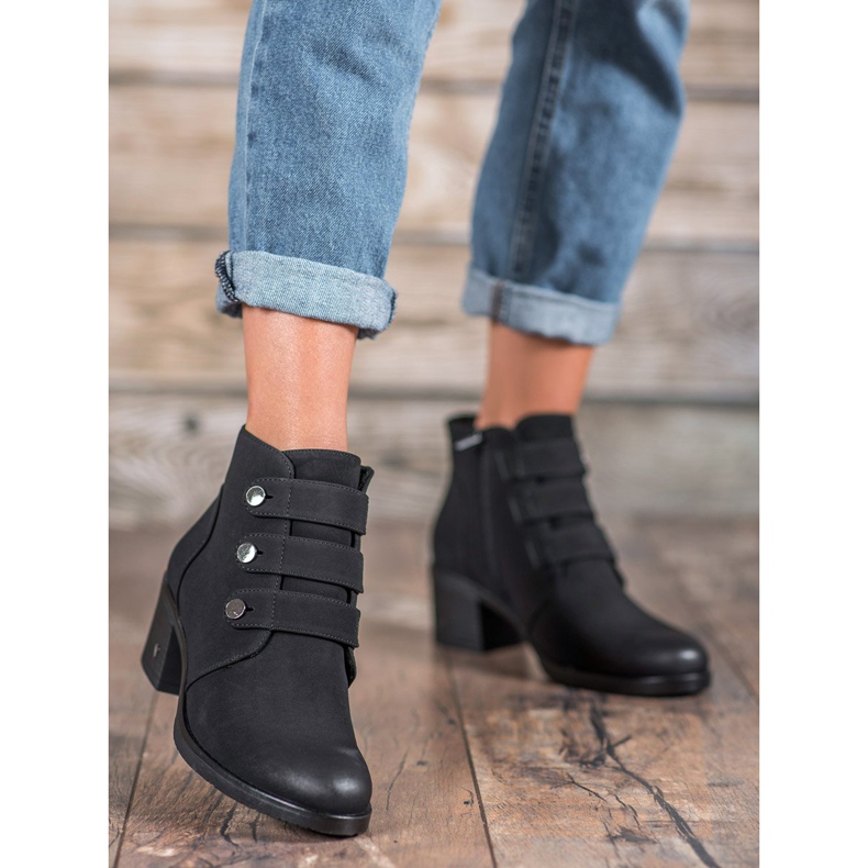 VINCEZA magas sarkú csizma fekete 2