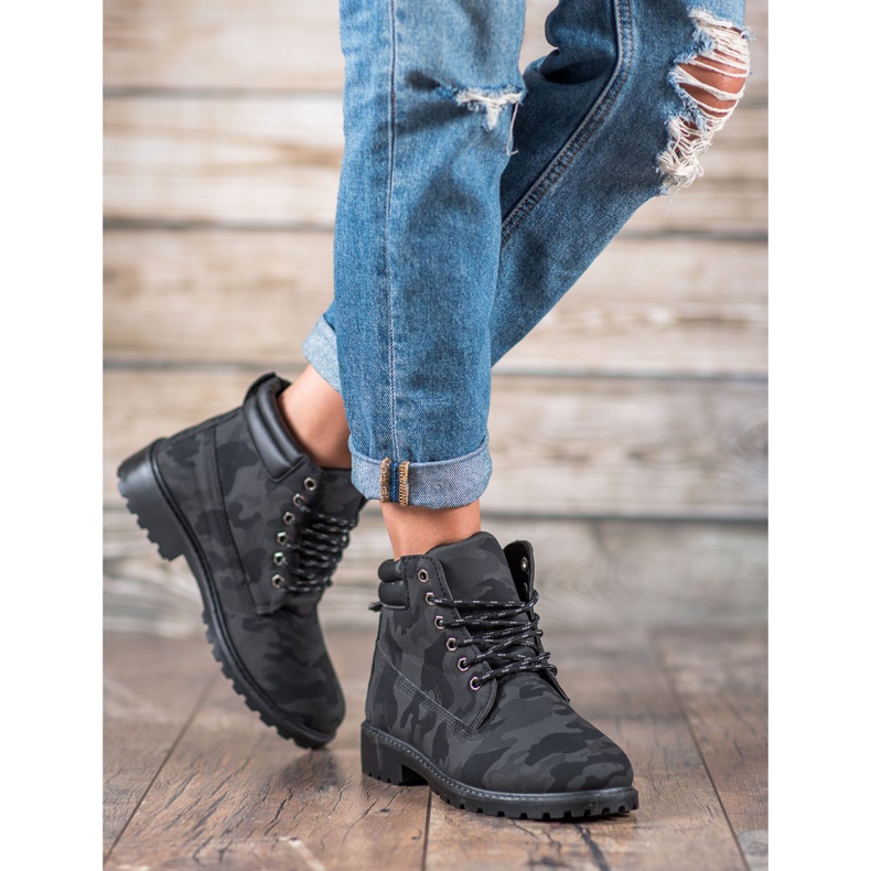 Marquiz Fűzős Trappers Moro fekete szürke 2 Marquiz Fűzős Trappers Moro fekete szürke 2