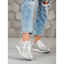 SHELOVET Snake Print Cipők szürke 1