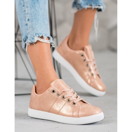 SHELOVET Cipők csillogással rózsaszín 1