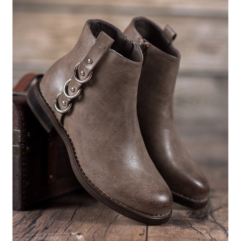 Forever Folie Klasszikus csizma díszítéssel barna 1