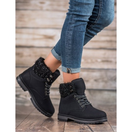 SHELOVET Trapperek csillogással fekete 1