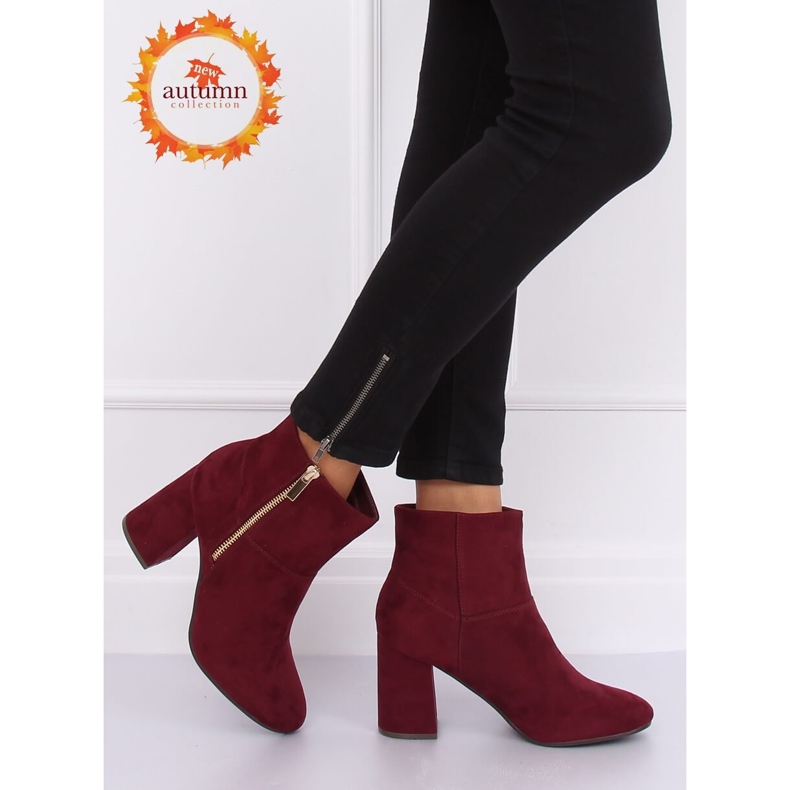 Magas sarkú csizma, barna 7759 Burdeos piros 1 Magas sarkú csizma, barna 7759 Burdeos piros 1