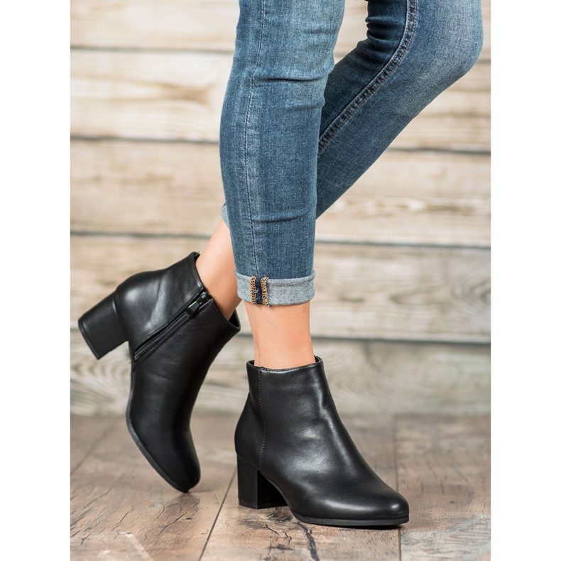 SHELOVET Klasszikus öko-bőr csizma fekete 2