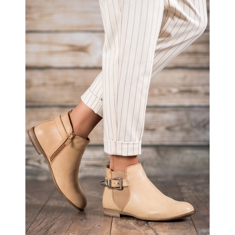 Sixth Sense Csizma öko bőrrel, csattal barna 2