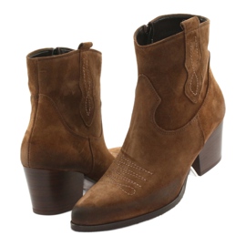 Gamis 3837 velúr cowboy csizma barna 3