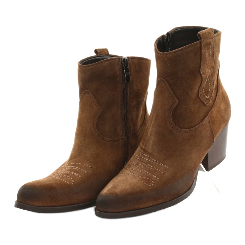 Gamis 3837 velúr cowboy csizma barna 4