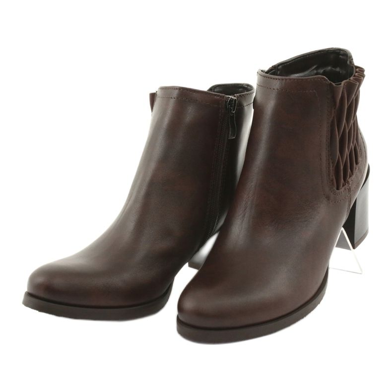 Gamis Szigetelt barna bőrcsizma 4