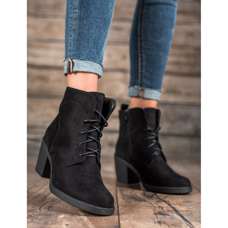 Nio Nio Kényelmes magas sarkú csizma fekete 1 Nio Nio Kényelmes magas sarkú csizma fekete 1