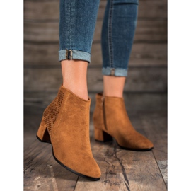 Filippo Velúr magas sarkú csizma barna 2