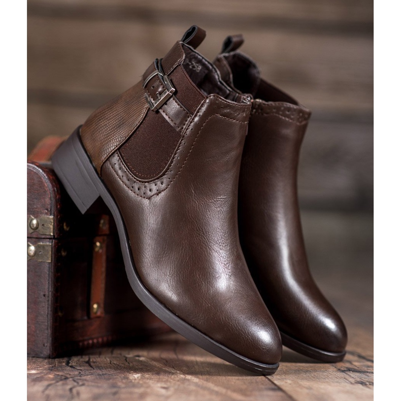 Anesia Paris Női alacsony csizma barna 1