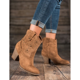 Small Swan Magas sarkú cowboy csizma barna 2