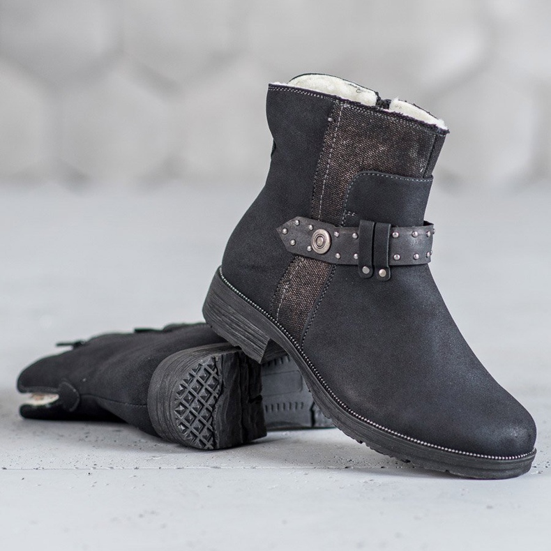 Super Me Meleg női csizma fekete 1