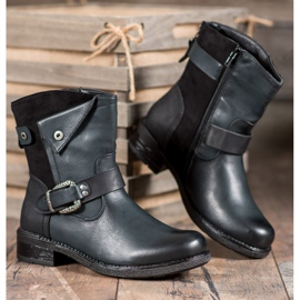 Super Me Csizma dekoratív csattal fekete sokszínű zöld 2 Super Me Csizma dekoratív csattal fekete sokszínű zöld 2