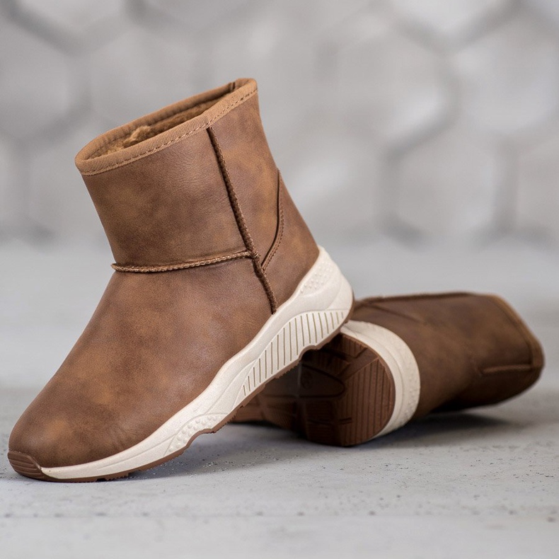 SHELOVET Kényelmes hócsizma barna 1