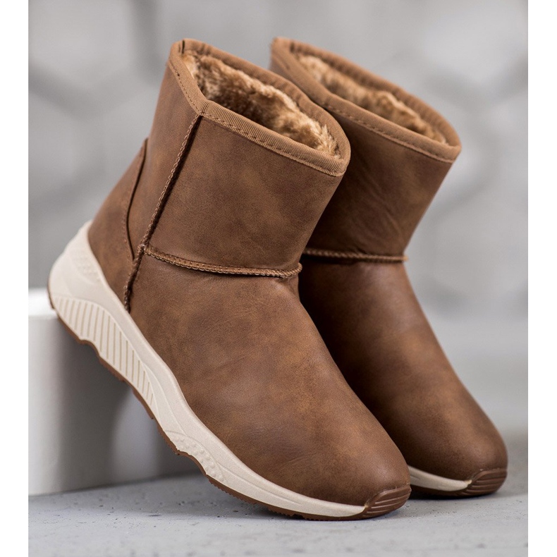 SHELOVET Kényelmes hócsizma barna 2