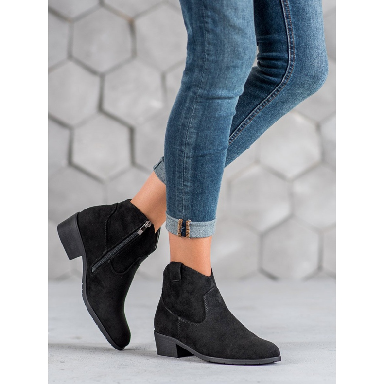 Filippo Velúr cowboy csizma fekete 1