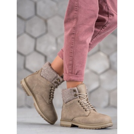 SHELOVET Trapperek csillogással bézs 2