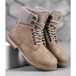 SHELOVET Trapperek csillogással bézs 1