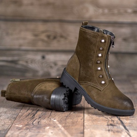 S. BARSKI Magas csizma gyöngyökkel zöld 2 S. BARSKI Magas csizma gyöngyökkel zöld 2