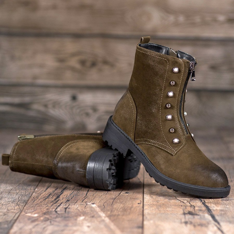 S. BARSKI Magas csizma gyöngyökkel zöld 2 S. BARSKI Magas csizma gyöngyökkel zöld 2