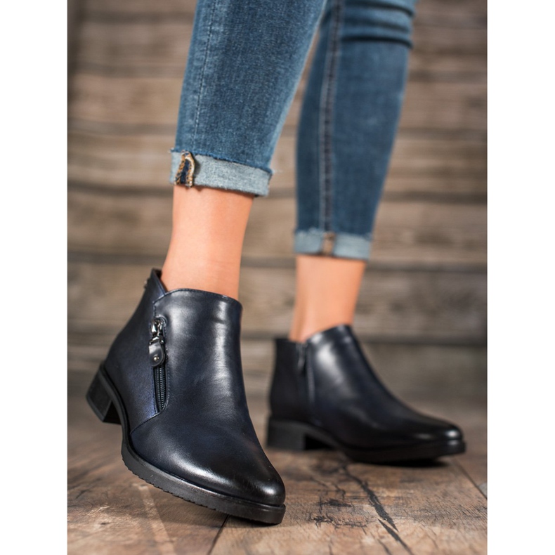 M.Daszyński Alacsony sötétkék csizma 2