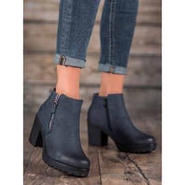 SHELOVET Navy Blue csizma a platformon kék 1