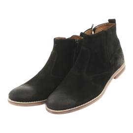 Riko Velúr Chelsea csizma cipzárral, szigeteletlen, fekete 3