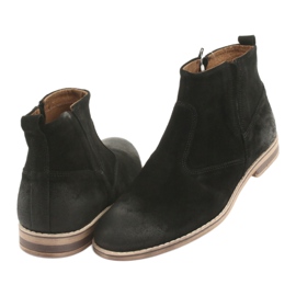 Riko Velúr Chelsea csizma cipzárral, szigeteletlen, fekete 4