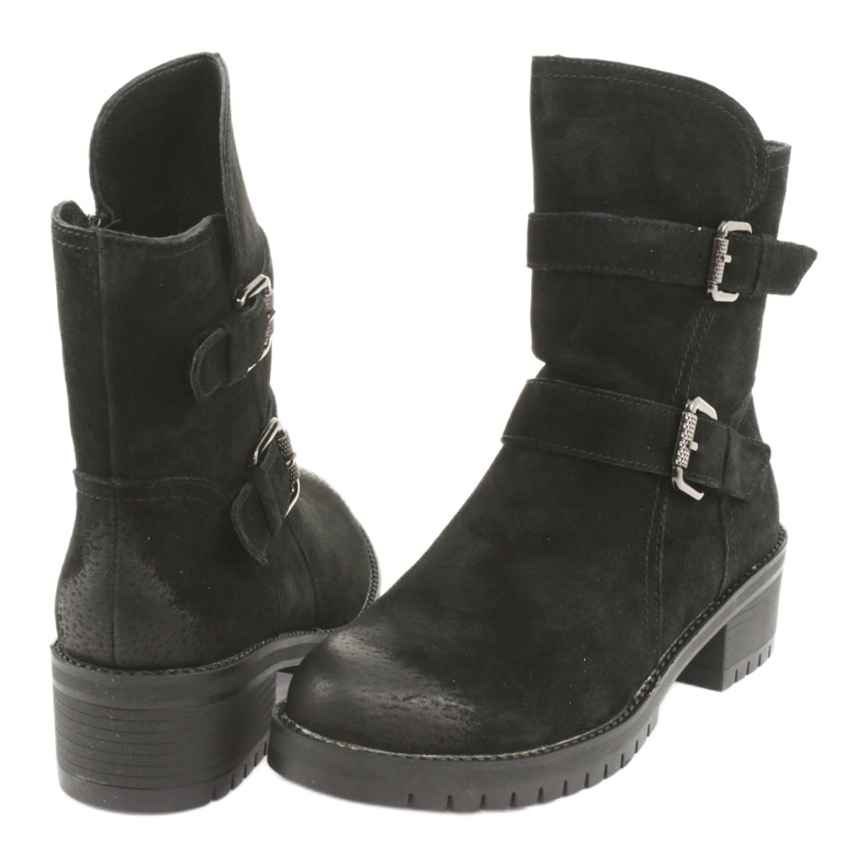 M.Daszyński Fekete velúrbőr csizma Daszyński 161 4