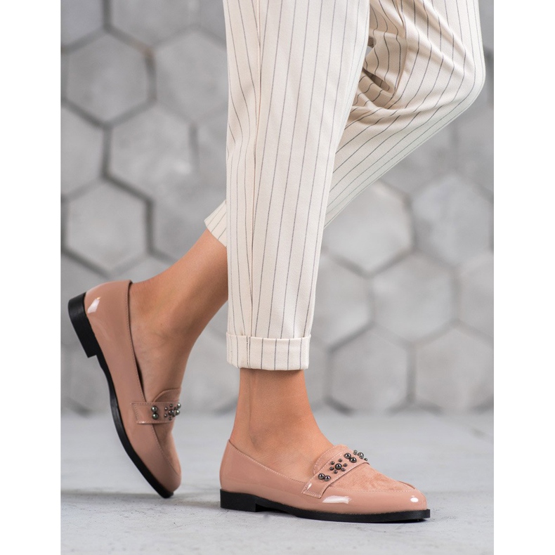 SHELOVET Lakkozott cipók rózsaszín 1