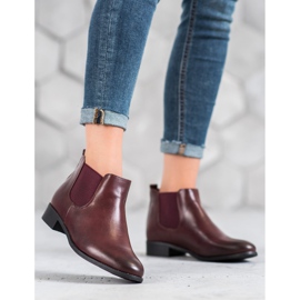 Anesia Paris Burgundi Chelsea csizma piros 1