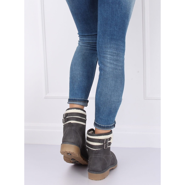 Női szürke szigetelésű fa csizma 1120-PA Grey 2