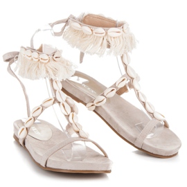 Vices Megkötött szandál kagylóval barna 1