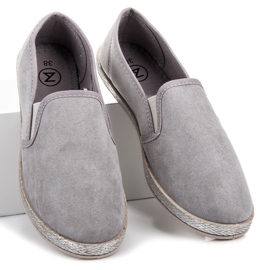Mckeylor Velúr Espadrilles Slip On szürke 2