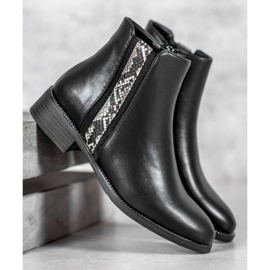 Filippo Divatos Snake Print csizma fekete 1